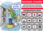 Убедительно просим ВАС не выбрасывайте в канализацию пищевые отходы, тряпки, памперсы, отходы кошачьего туалета, строительный мусор и смеси из-за этого происходят постоянные засоры в канализации.
